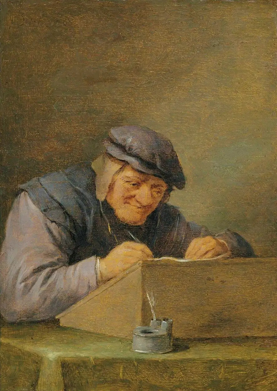 Écriture paysanne - David Teniers le Jeune - Alpha Reproduction