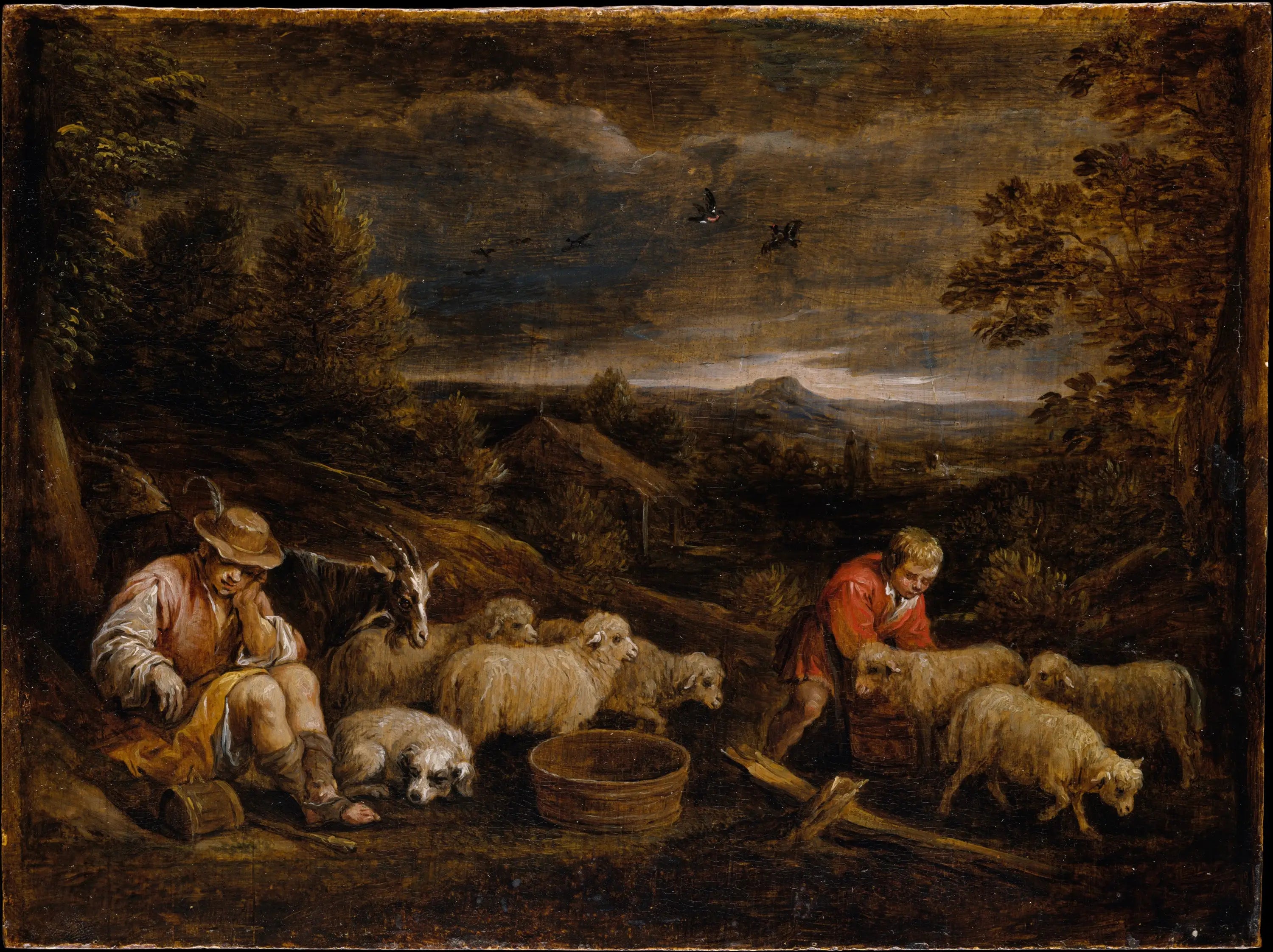 Bergers et moutons - David Teniers le Jeune - Alpha Reproduction