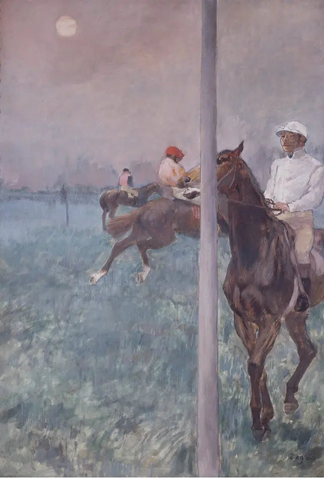 Reproduction du tableau « Jockeys avant la course - Edgar Degas » par Alpha Reproduction en peinture à l’huile