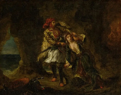 Reproduction du tableau « La Fiancée d'Abydos - Eugène Delacroix » par Alpha Reproduction en peinture à l’huile
