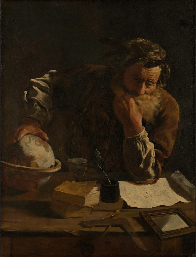 Portrait d'un érudit (Archimède ?) - Domenico Fetti image 1 tableau peint à l’huile sur toile