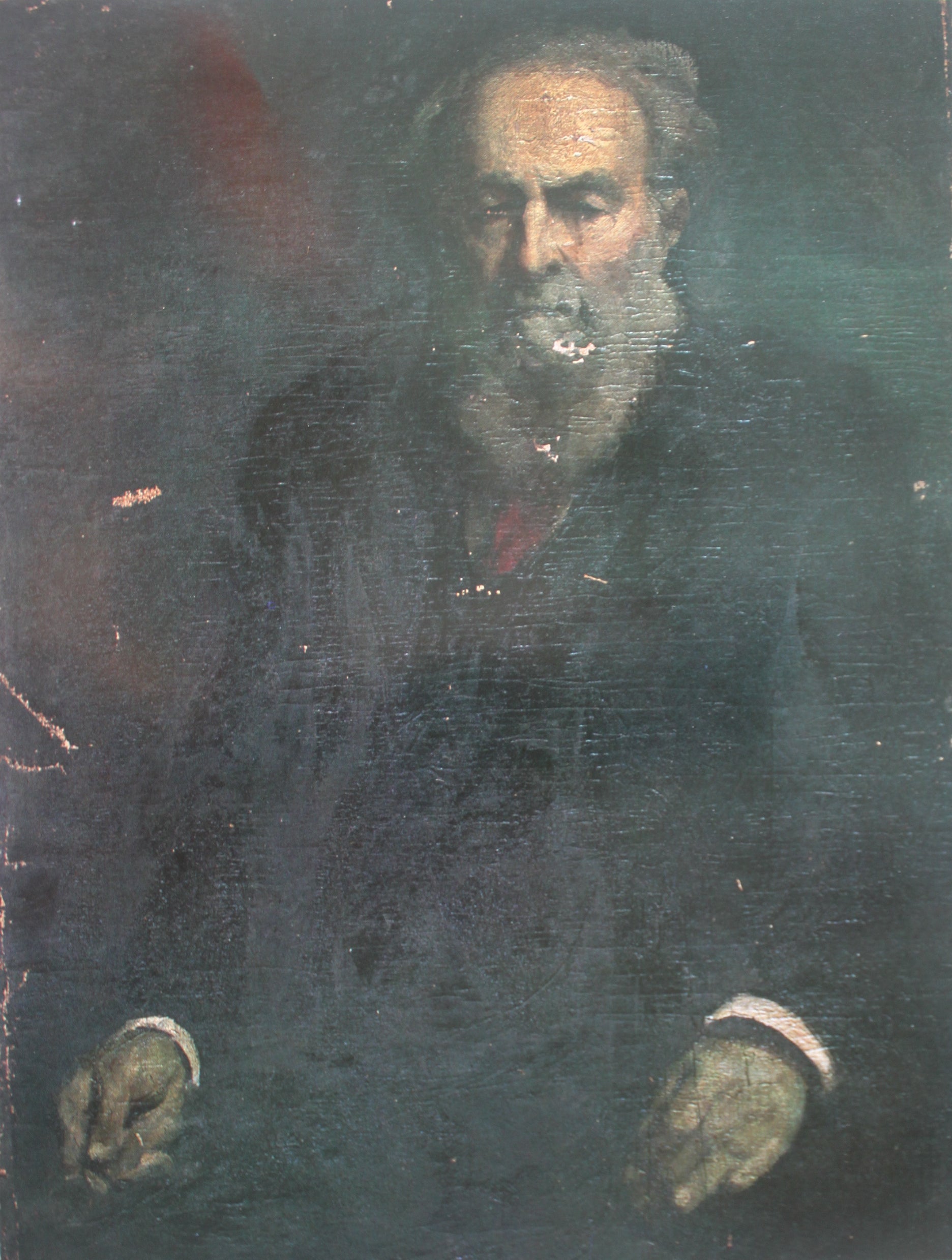 Le Professeur à la barbe grise, Li Tiefu, années 1910, huile sur toile