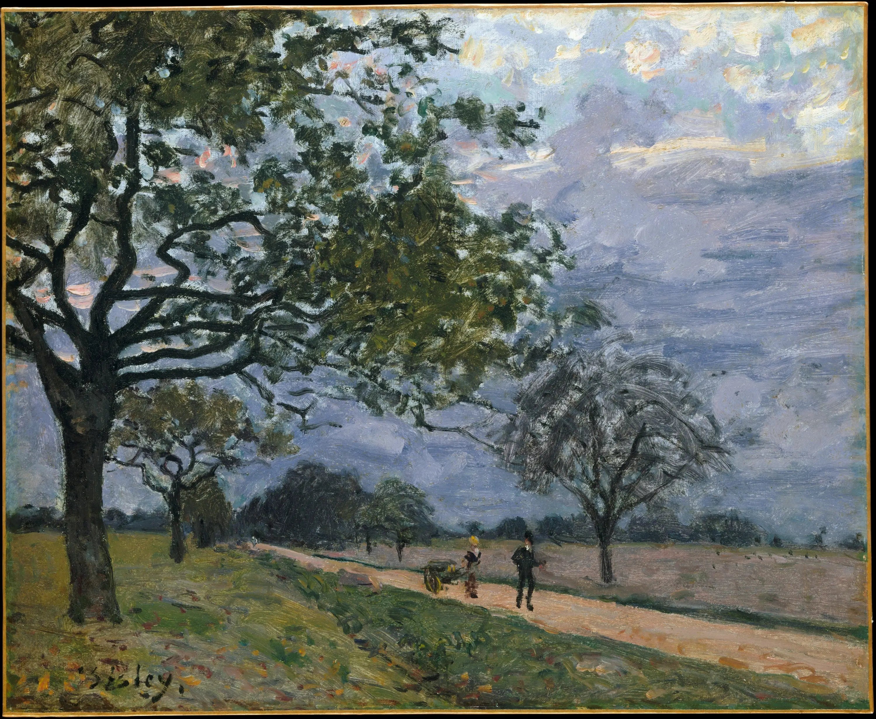 Reproduction du tableau « La Route de Versailles à Louveciennes - Alfred Sisley » par Alpha Reproduction en peinture à l’huile