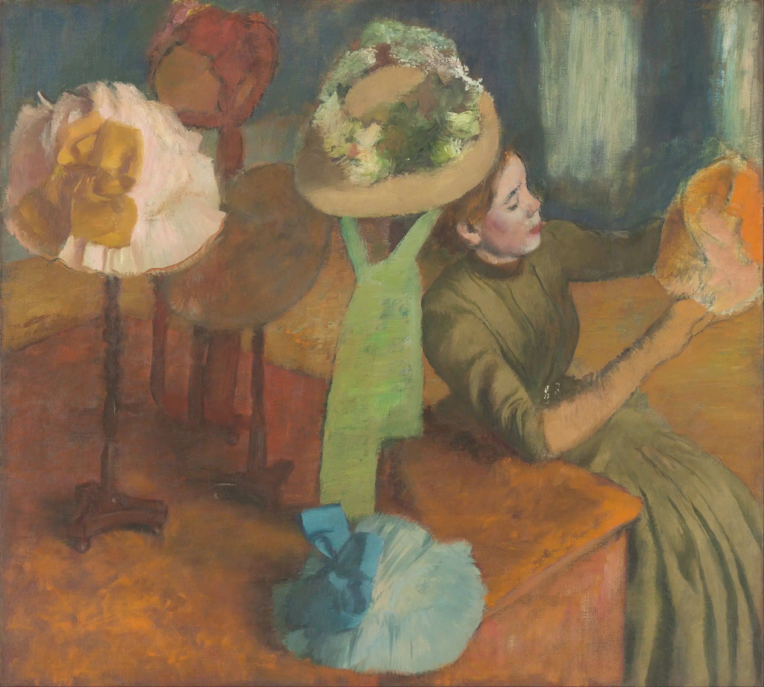 Reproduction du tableau « Chez la modiste - Edgar Degas » par Alpha Reproduction en peinture à l’huile