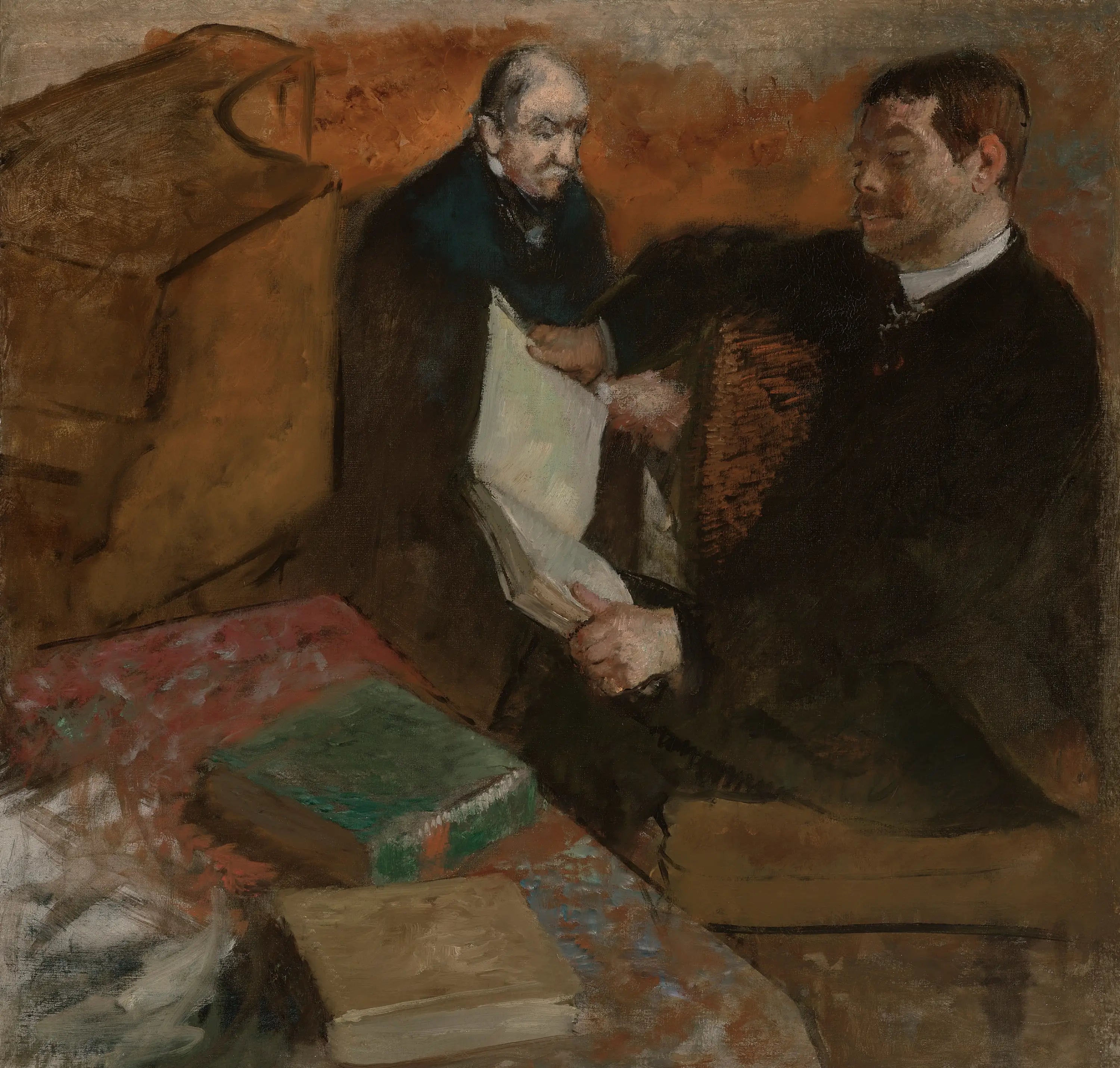 Reproduction du tableau « Les païens et le père de Degas - Edgar Degas » par Alpha Reproduction en peinture à l’huile