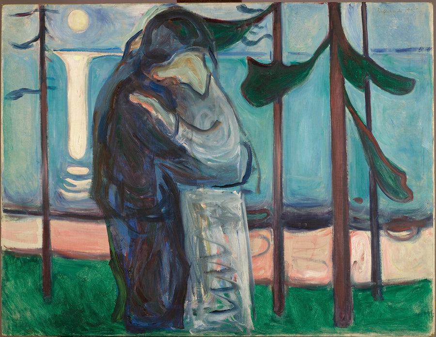 Baiser sur le rivage au clair de lune – Edvard Munch