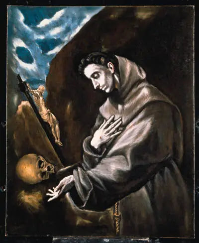 Saint François debout en méditation - El Greco - Alpha Reproduction