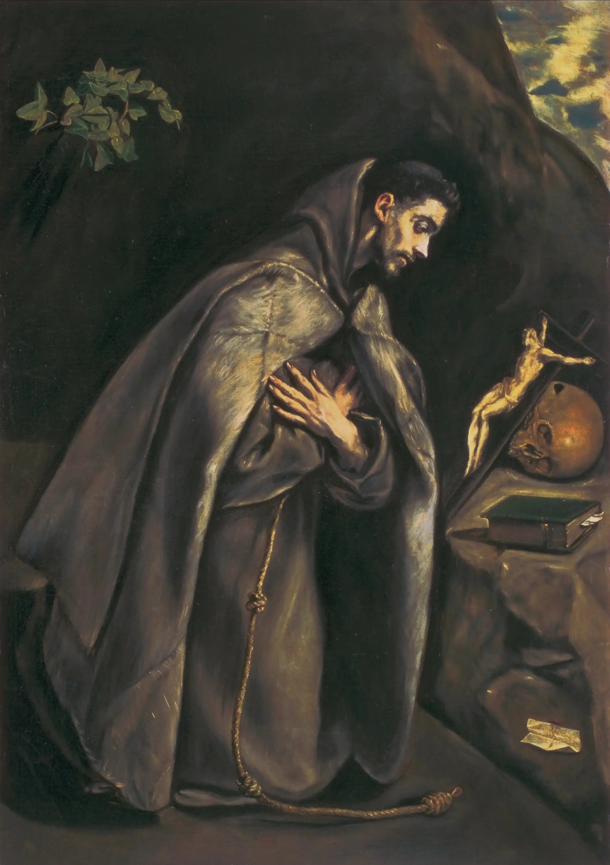 Saint François vénérant le Crucifix - El Greco - Alpha Reproduction