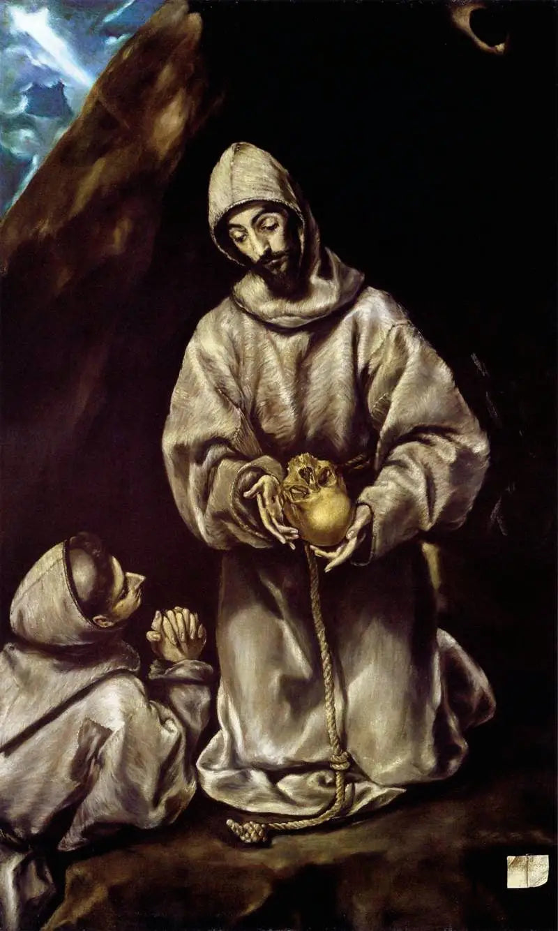 Saint François et le frère Léon méditant sur la mort - El Greco - Alpha Reproduction