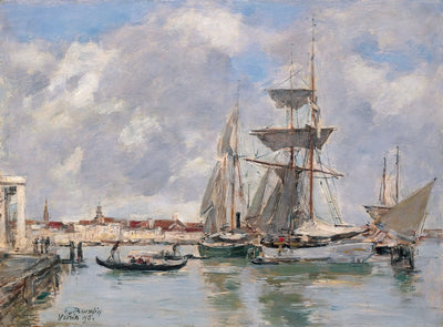 Reproduction du tableau « Venise. Grand Canal - Eugène Boudin » par Alpha Reproduction en peinture à l’huile
