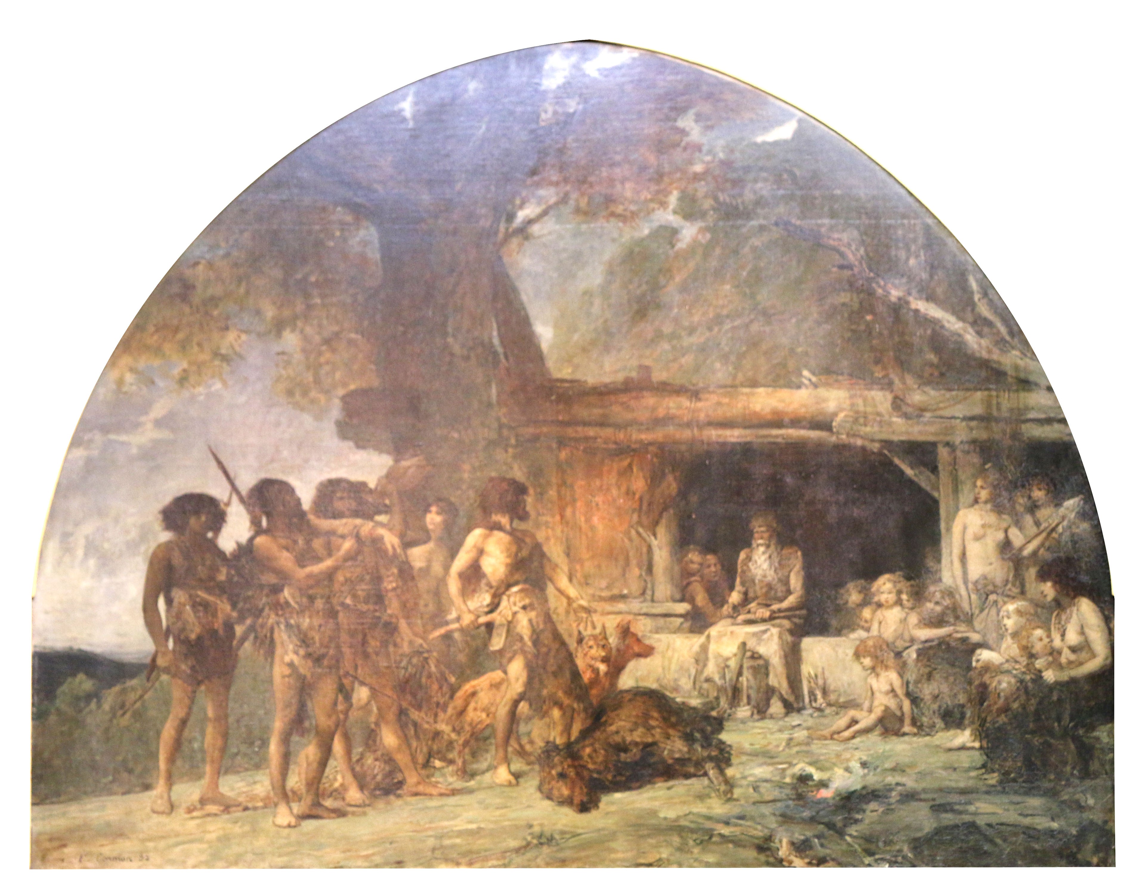 Retour d'une chasse à l'ours. Age de la pierre polie - Fernand Cormon