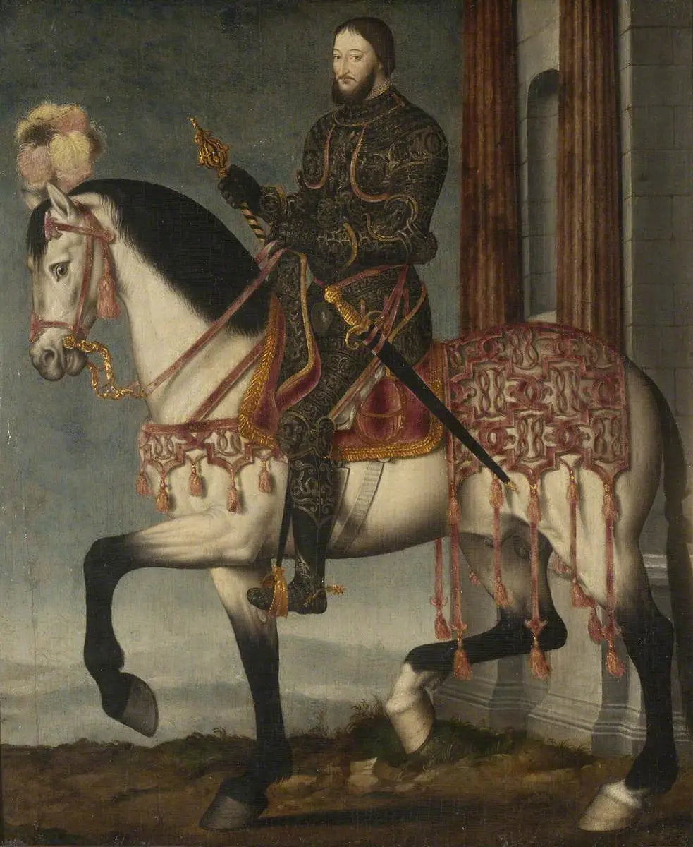 Le roi François Ier roi de France (1494-1547) à cheval - François Clouet - Alpha Reproduction