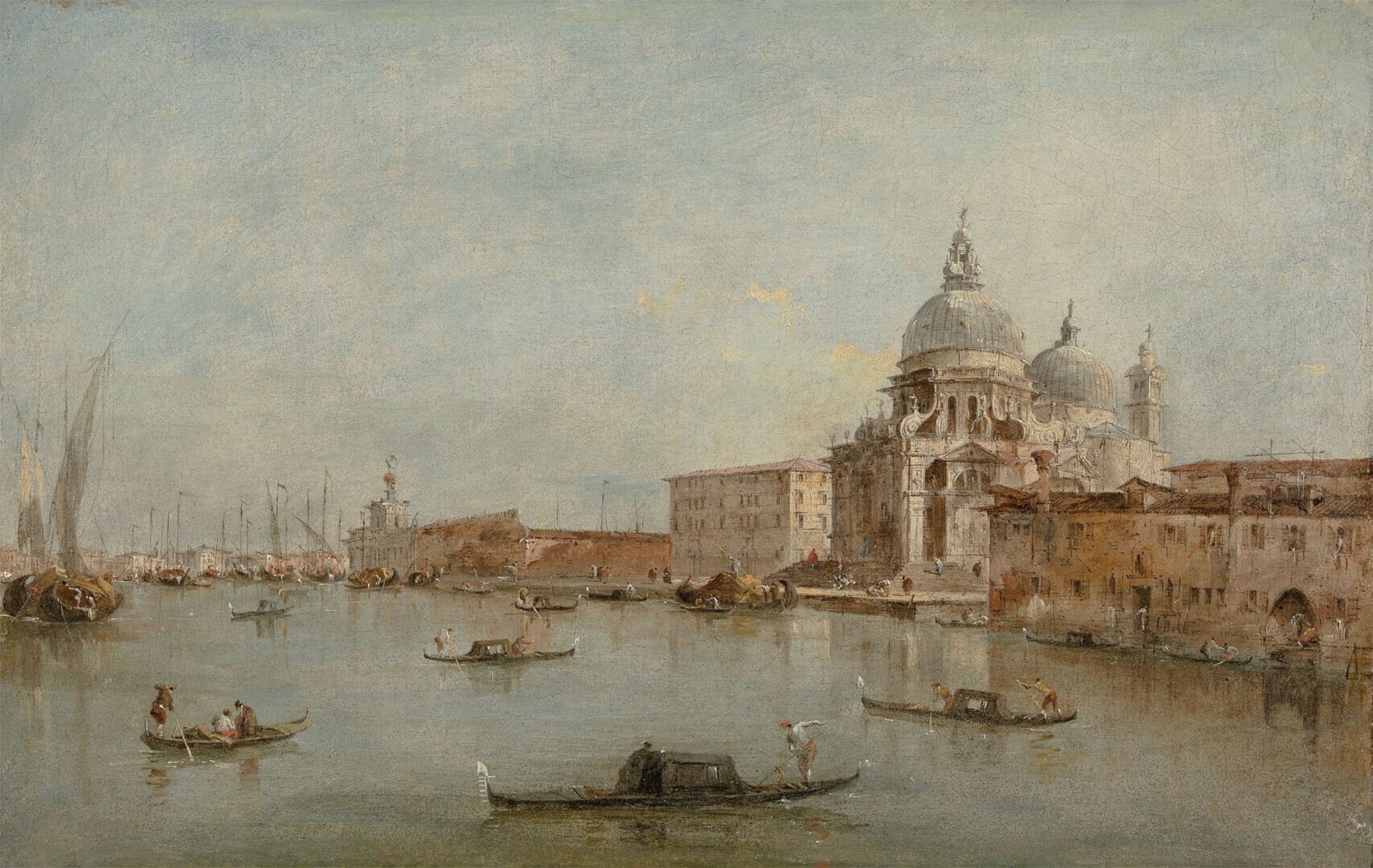 L’entrée du Grand Canal avec la basilique Santa Maria della Salute - Francesco Guardi - Alpha Reproduction