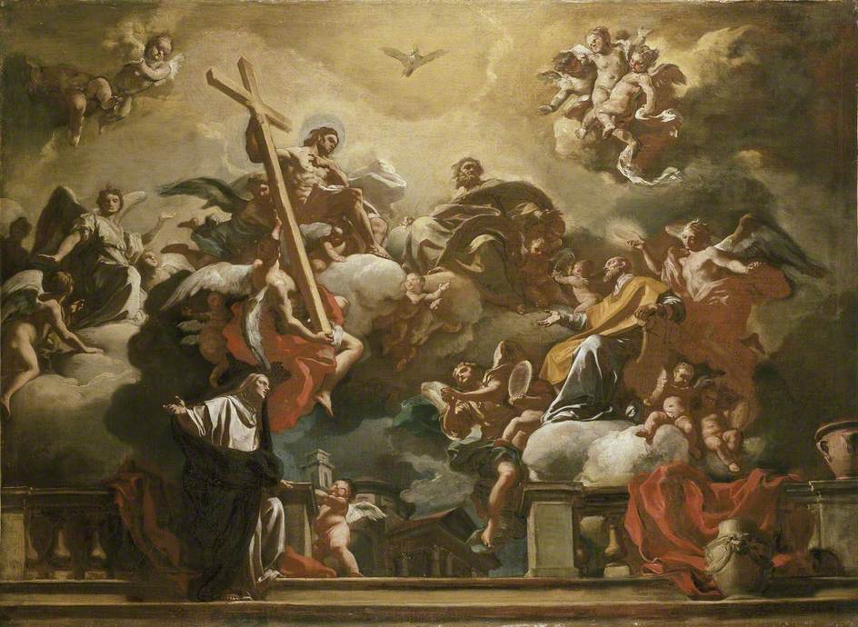 La Sainte Trinité avec saint Philippe Néri en gloire - Francesco Solimena - Alpha Reproduction