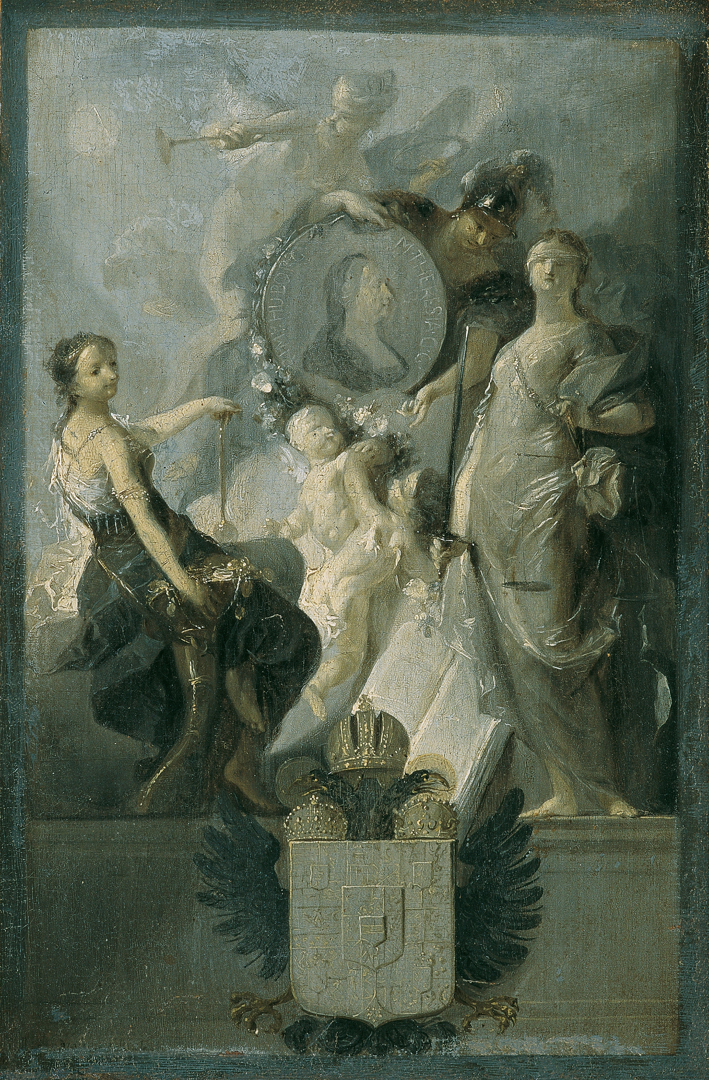 Hommage à l'impératrice Marie-Thérèse - Franz Anton Maulbertsch image 1 copie peinte à la main à l’huile