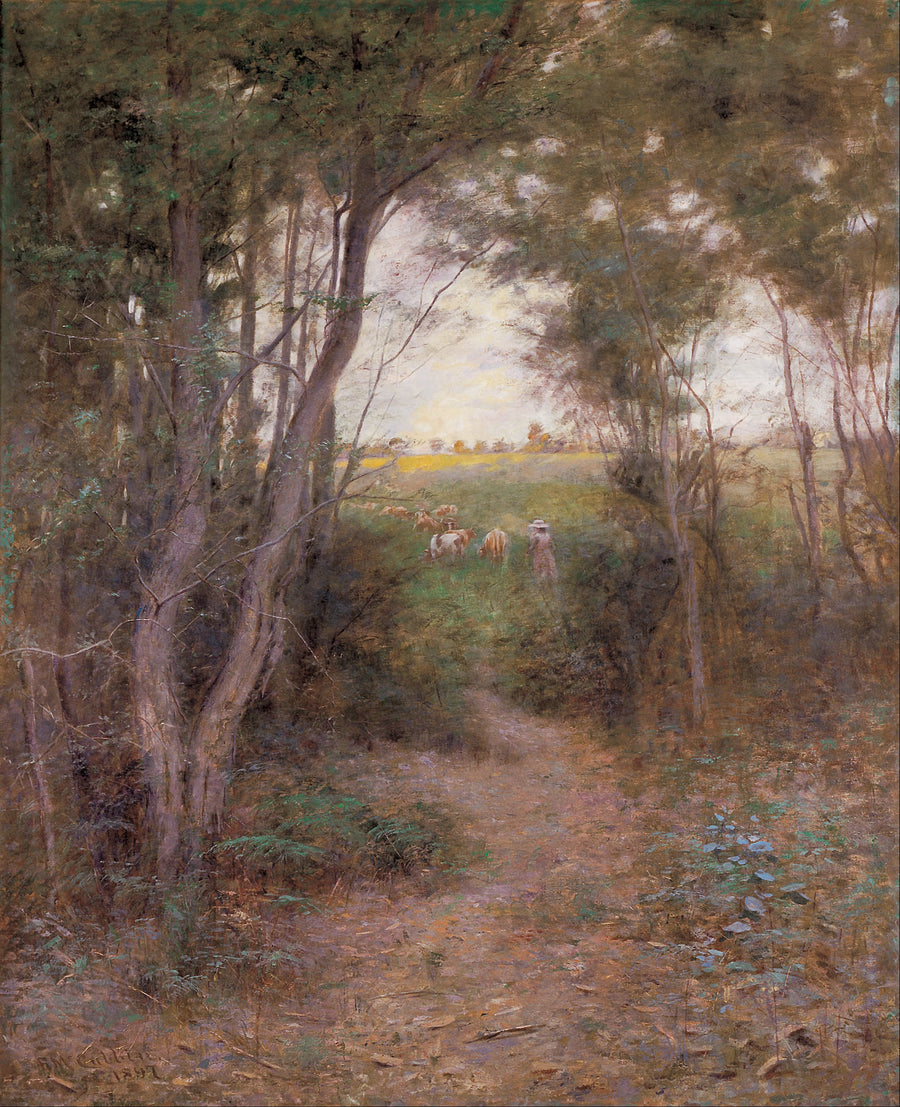 Frederick McCubbin, Ti-tree glade, 1910, huile sur panneau de bois, National Gallery of Victoria