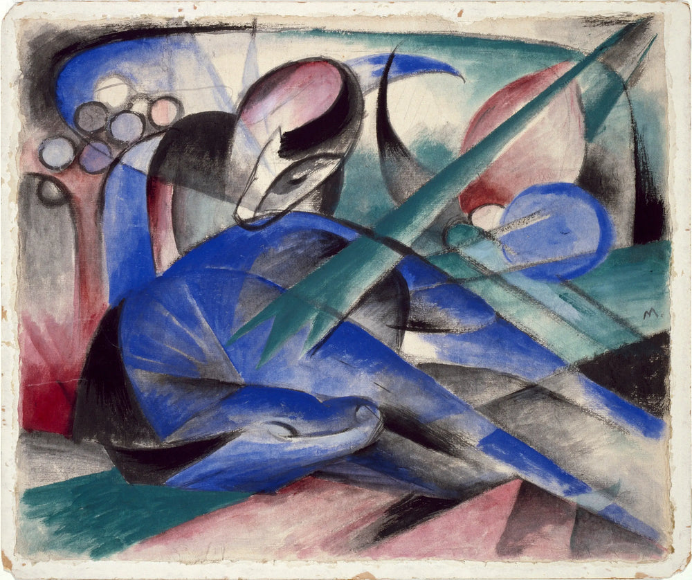 Reproduction du tableau « Cheval de rêve - Franz Marc » par Alpha Reproduction en peinture à l’huile