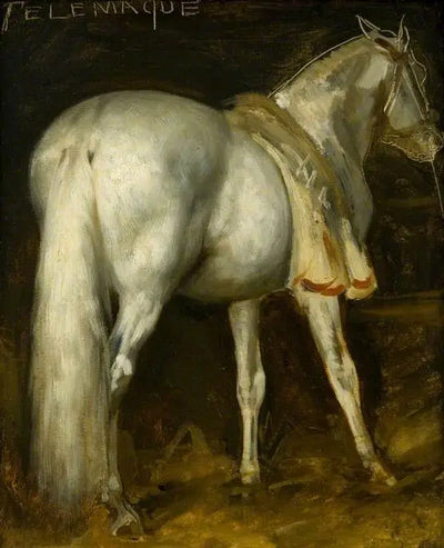 Reproduction du tableau « Le cheval gris « Télémaque » - Théodore Géricault » par Alpha Reproduction en peinture à l’huile
