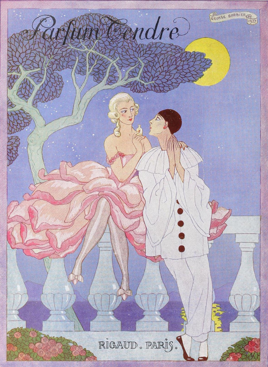 Parfum Tendre, George Barbier, 1922 — reproduction peinte à la main