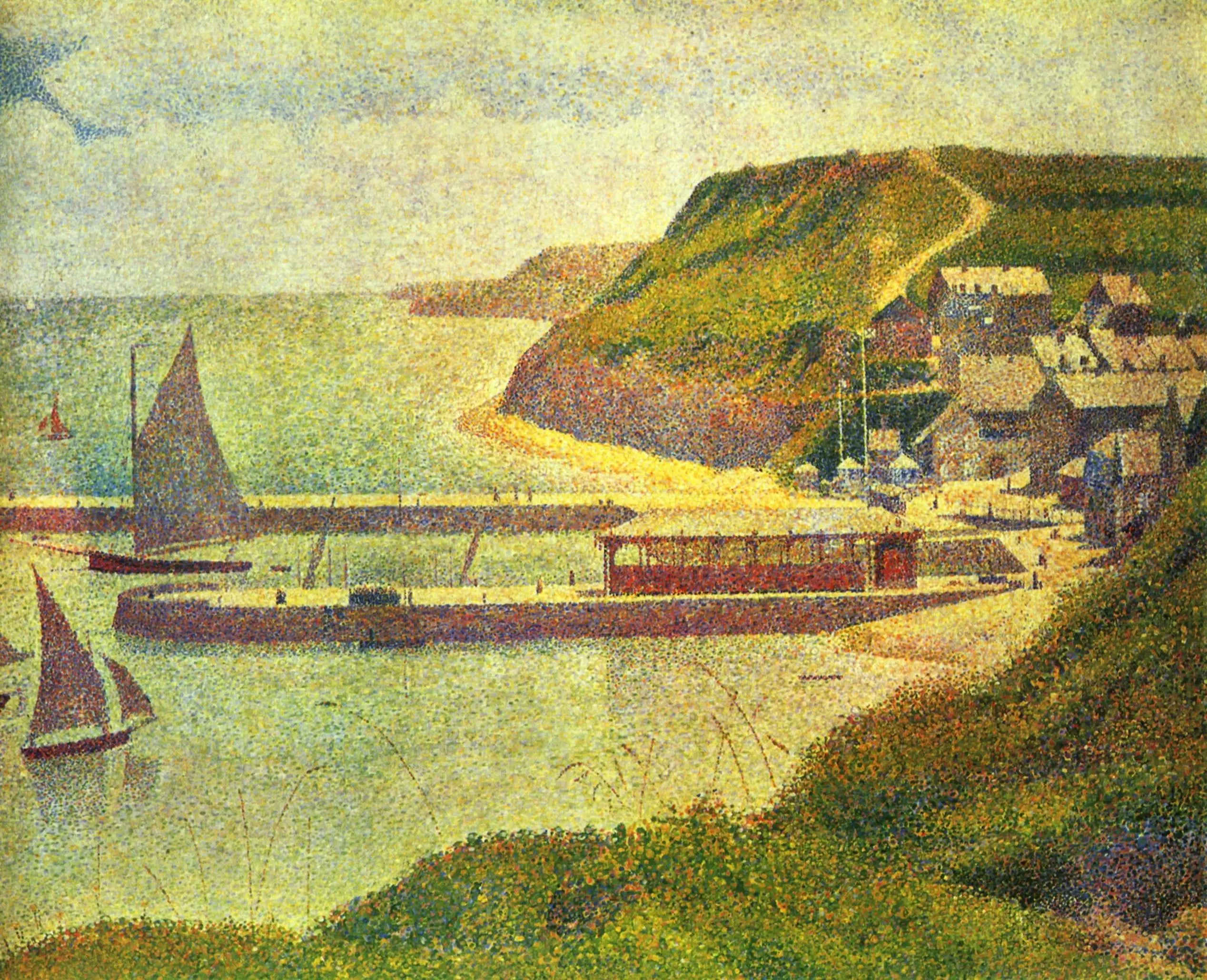 Reproduction du tableau « Port-en-Bessin, avant-port, marée haute - Georges Seurat » par Alpha Reproduction en peinture à l’huile