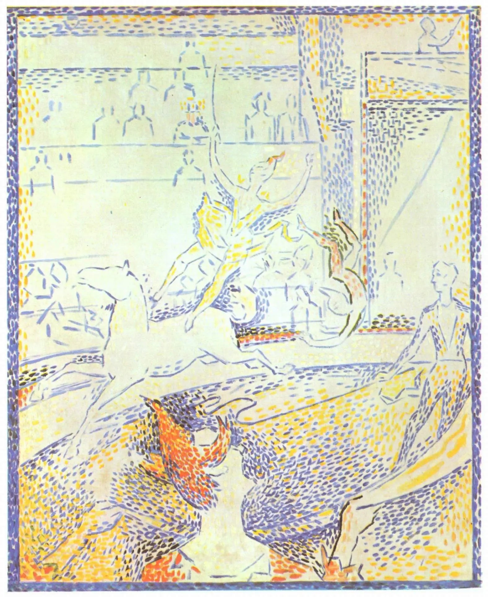 Reproduction du tableau « Le Cirque - Georges Seurat » par Alpha Reproduction en peinture à l’huile