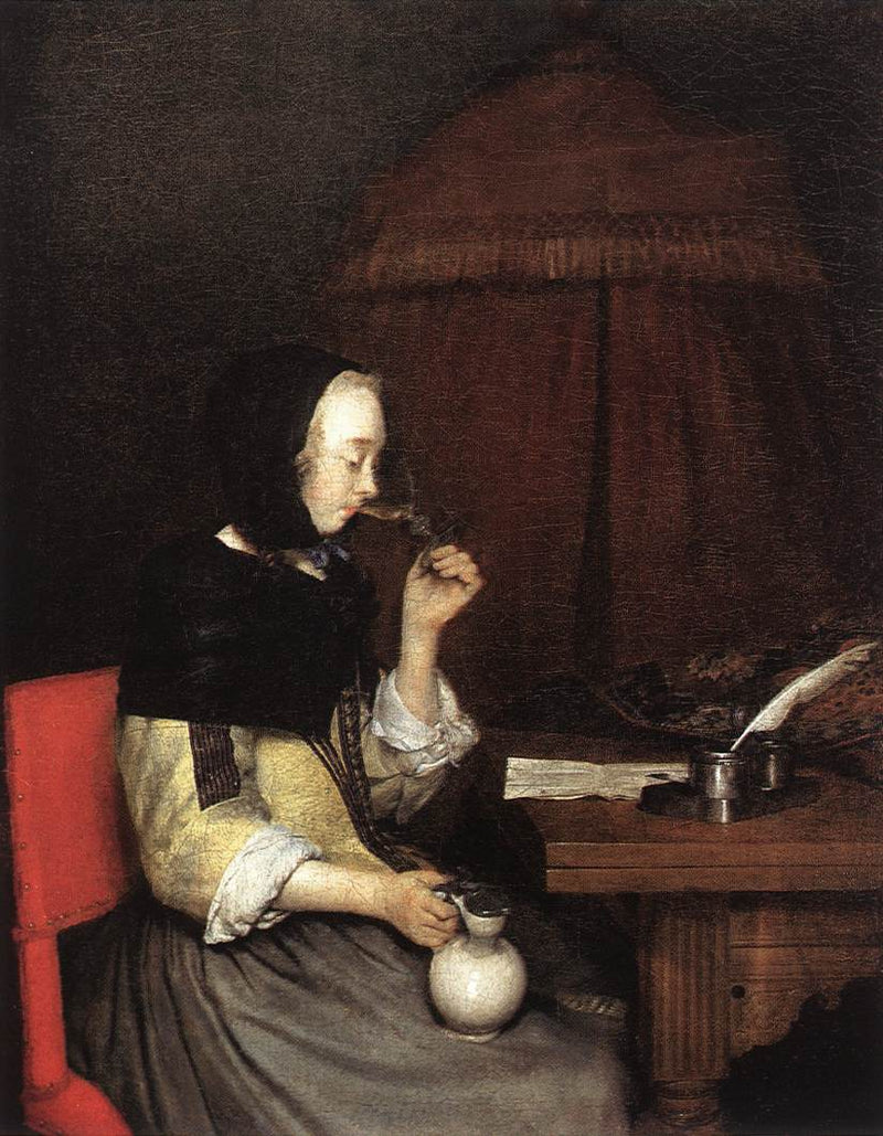 Femme buvant du vin - Gerard ter Borch