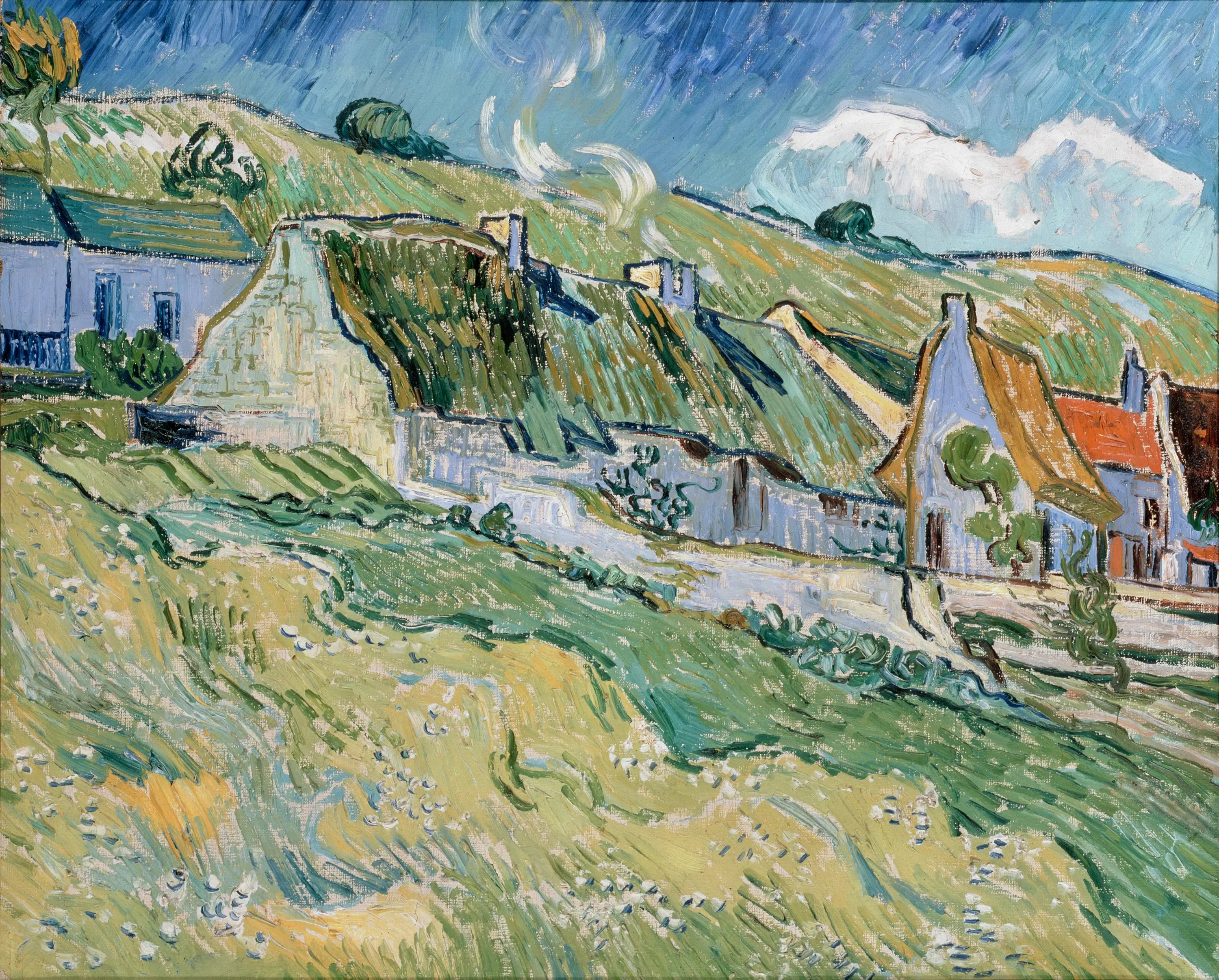 Reproduction du tableau « Chaumières à Auvers-sur-Oise - Vincent van Gogh » par Alpha Reproduction en peinture à l’huile