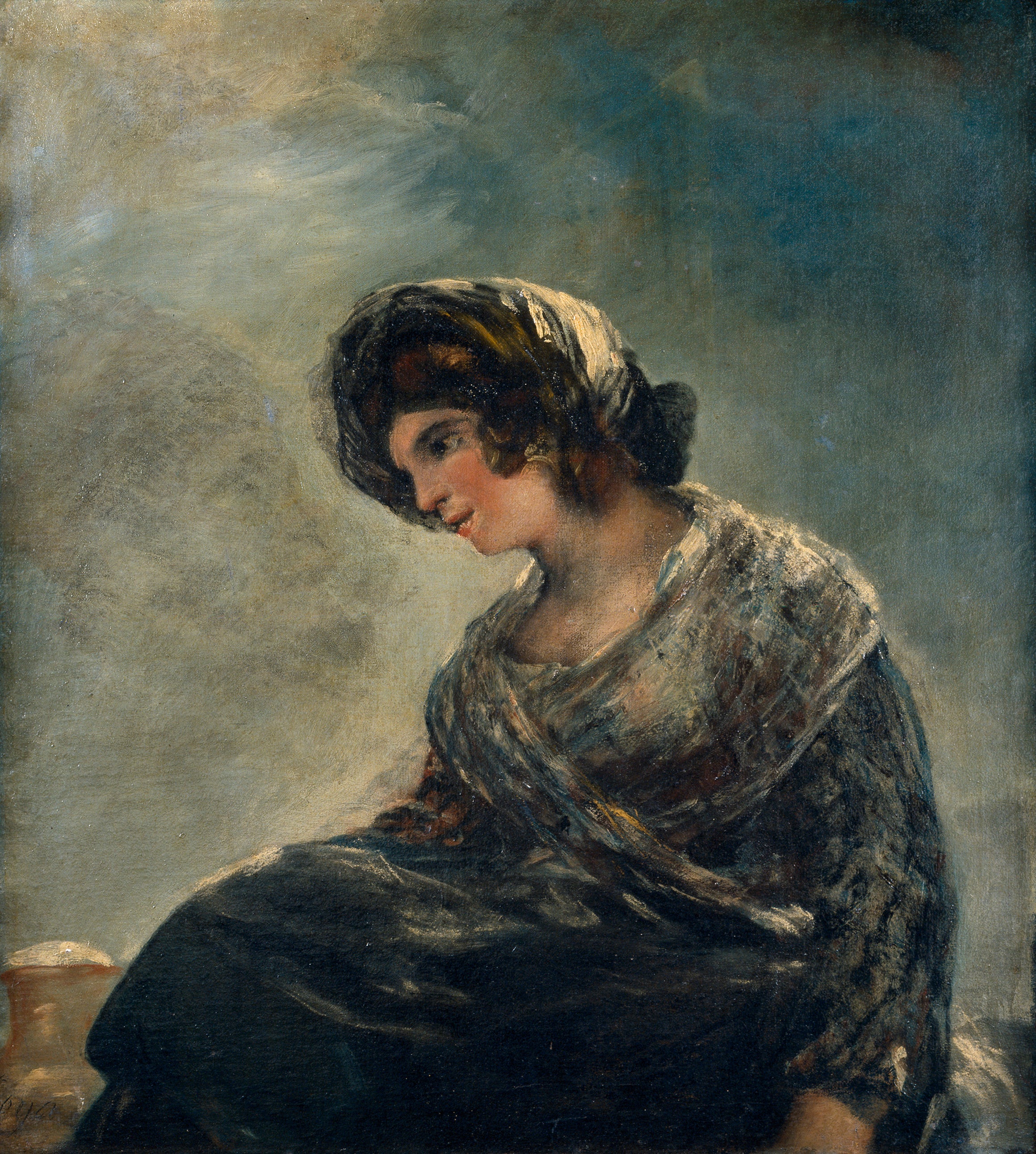 Reproduction du tableau « La Laitière de Bordeaux - Francisco de Goya » par Alpha Reproduction en peinture à l’huile