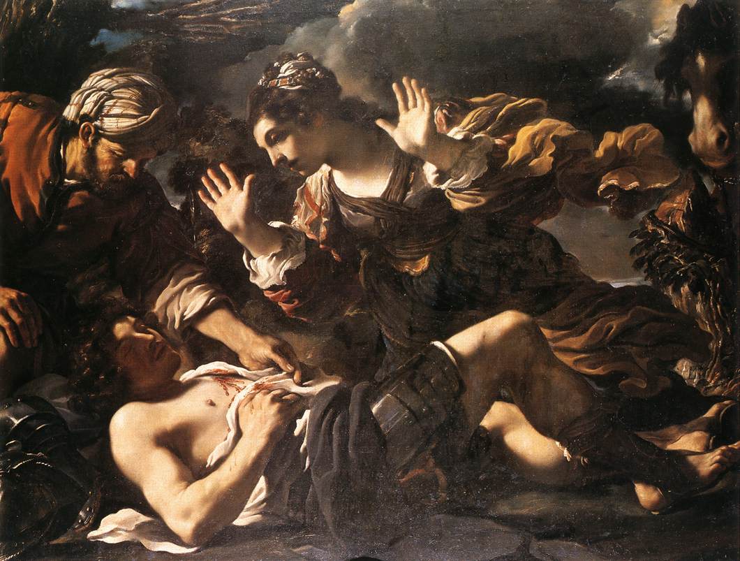 Erminia trouve Tancrède blessé - Guercino - Alpha Reproduction