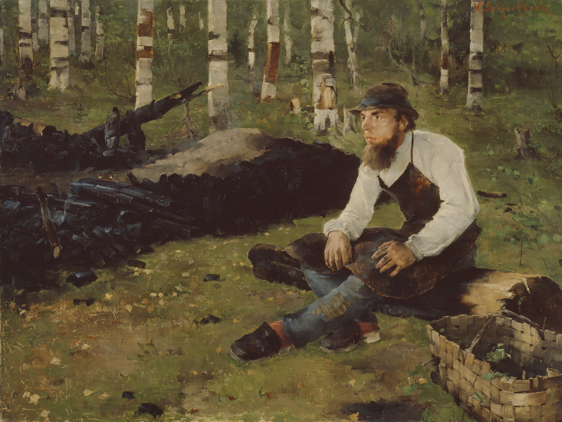 Charcoal Burner - Helene Schjerfbeck