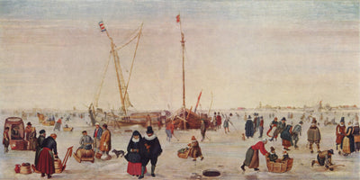 Une scène sur la glace - Hendrick Avercamp