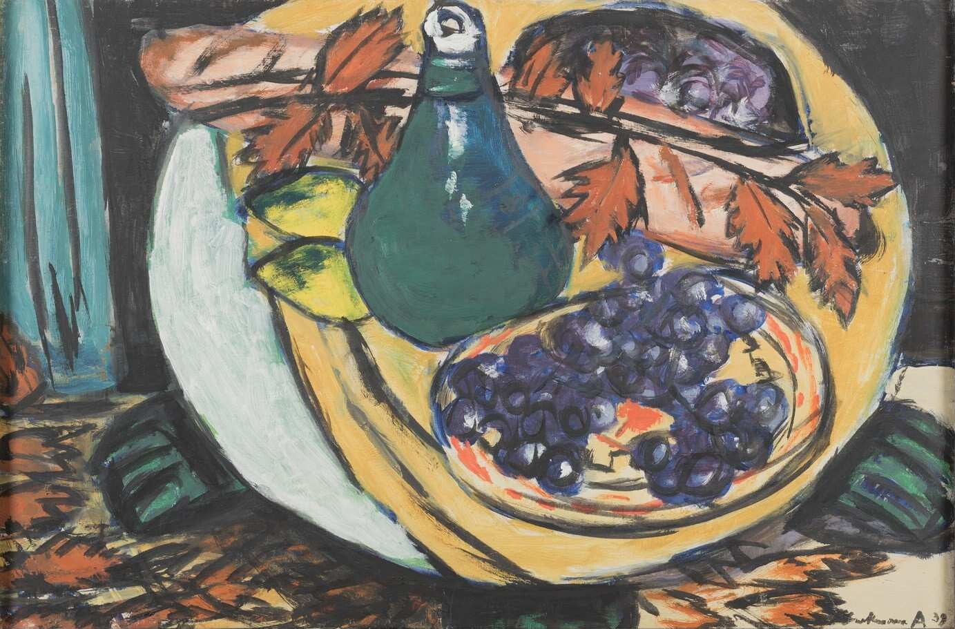 Herbststillleben mit Weintrauben - Max Beckmann
