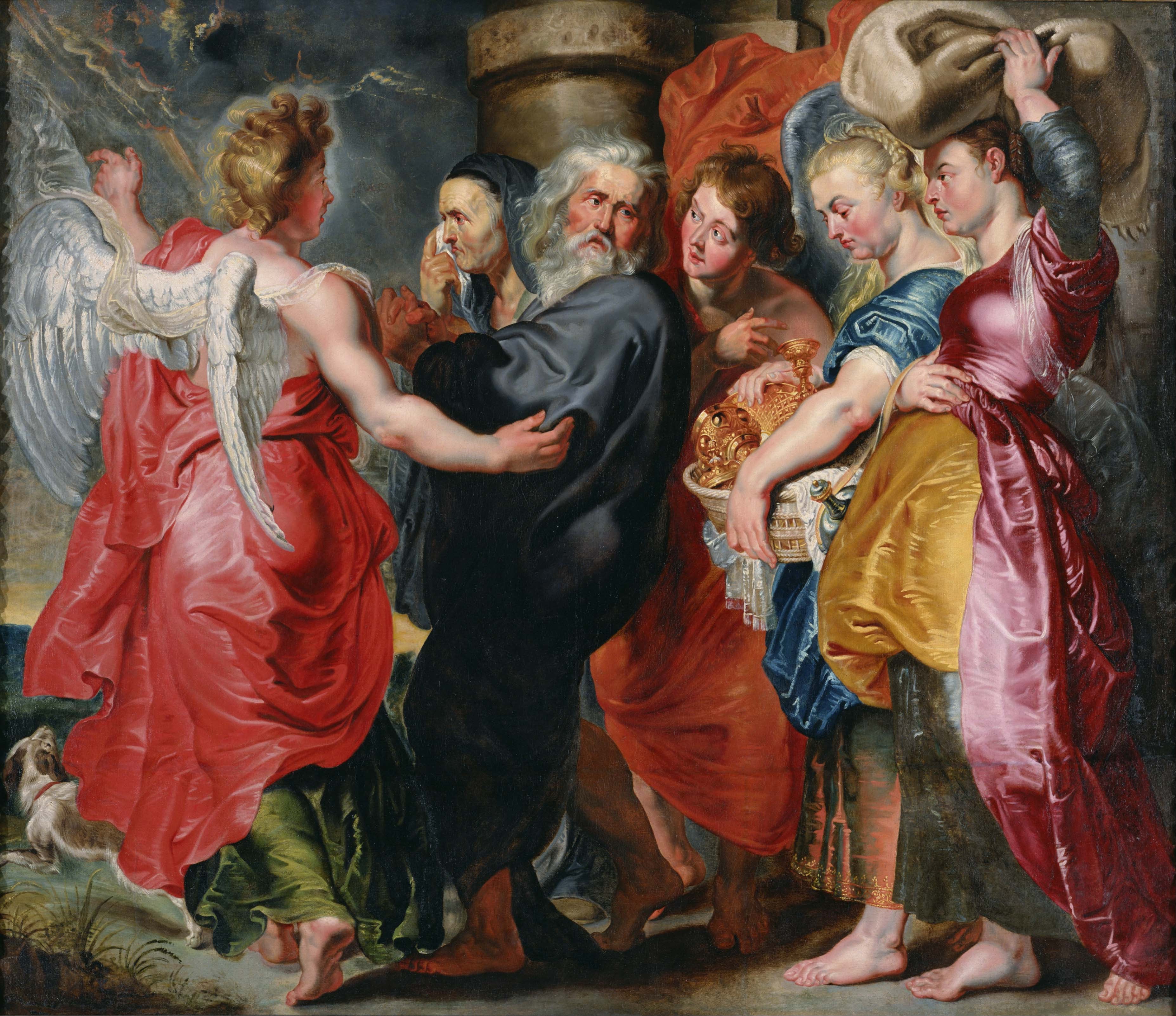 La fuite de Lot et de sa famille de Sodome (d'après Rubens) - Jacob Jordaens