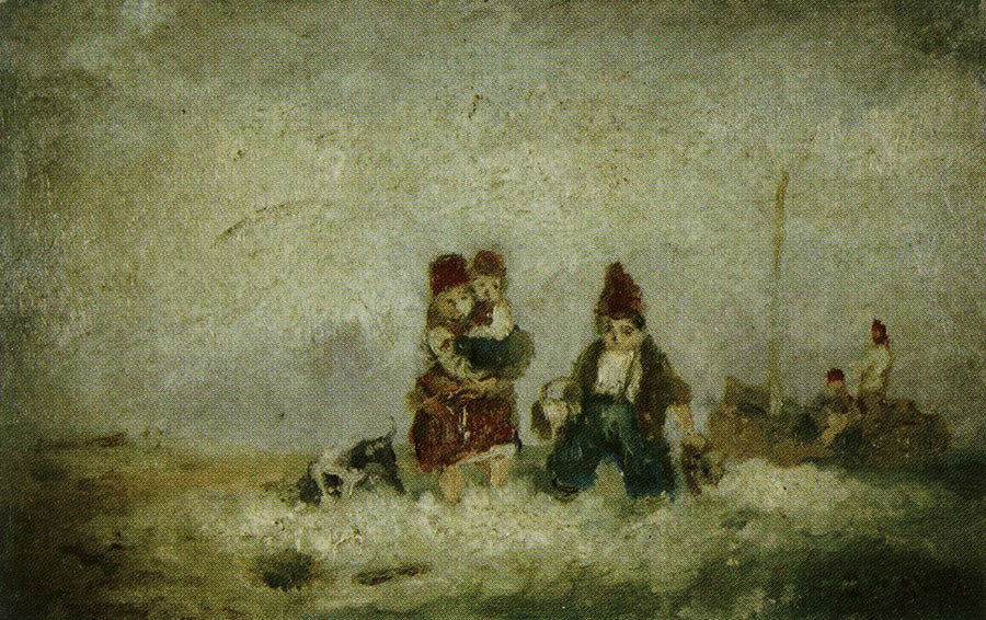 Beach with Three Figures - James Ensor