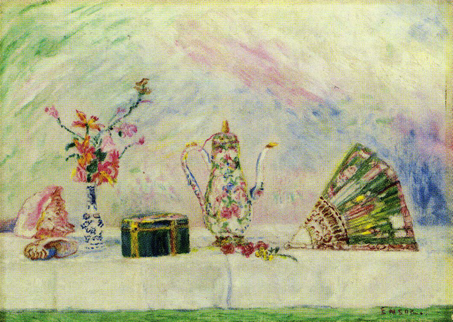 Porcelain with Fan - James Ensor