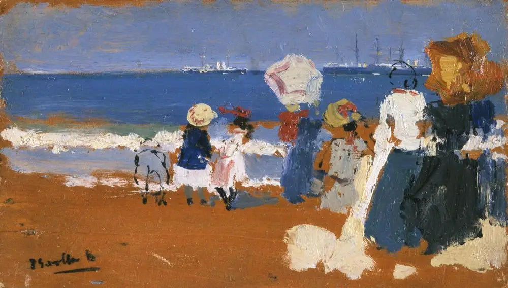 Reproduction du tableau « Saint-Sébastien (Parasol) - Joaquín Sorolla » par Alpha Reproduction en peinture à l’huile