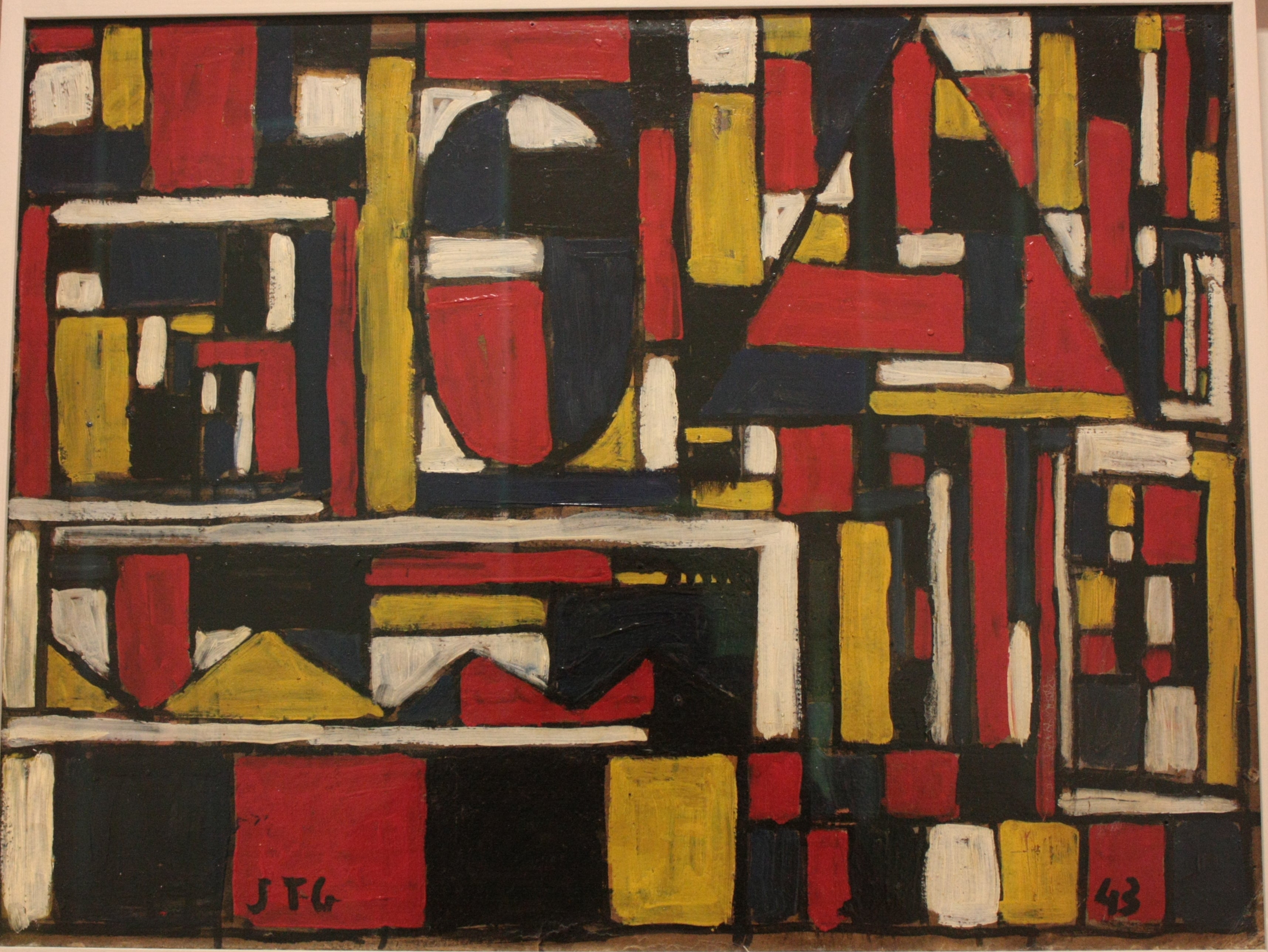 Structure constructive avec formes géométriques - Joaquín Torres García