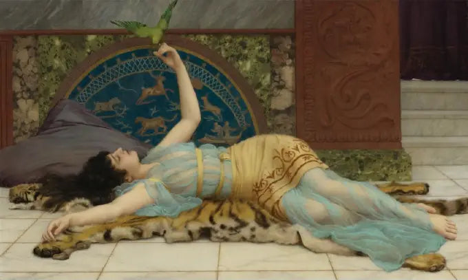 Fille en bleu - John William Godward - Alpha Reproduction