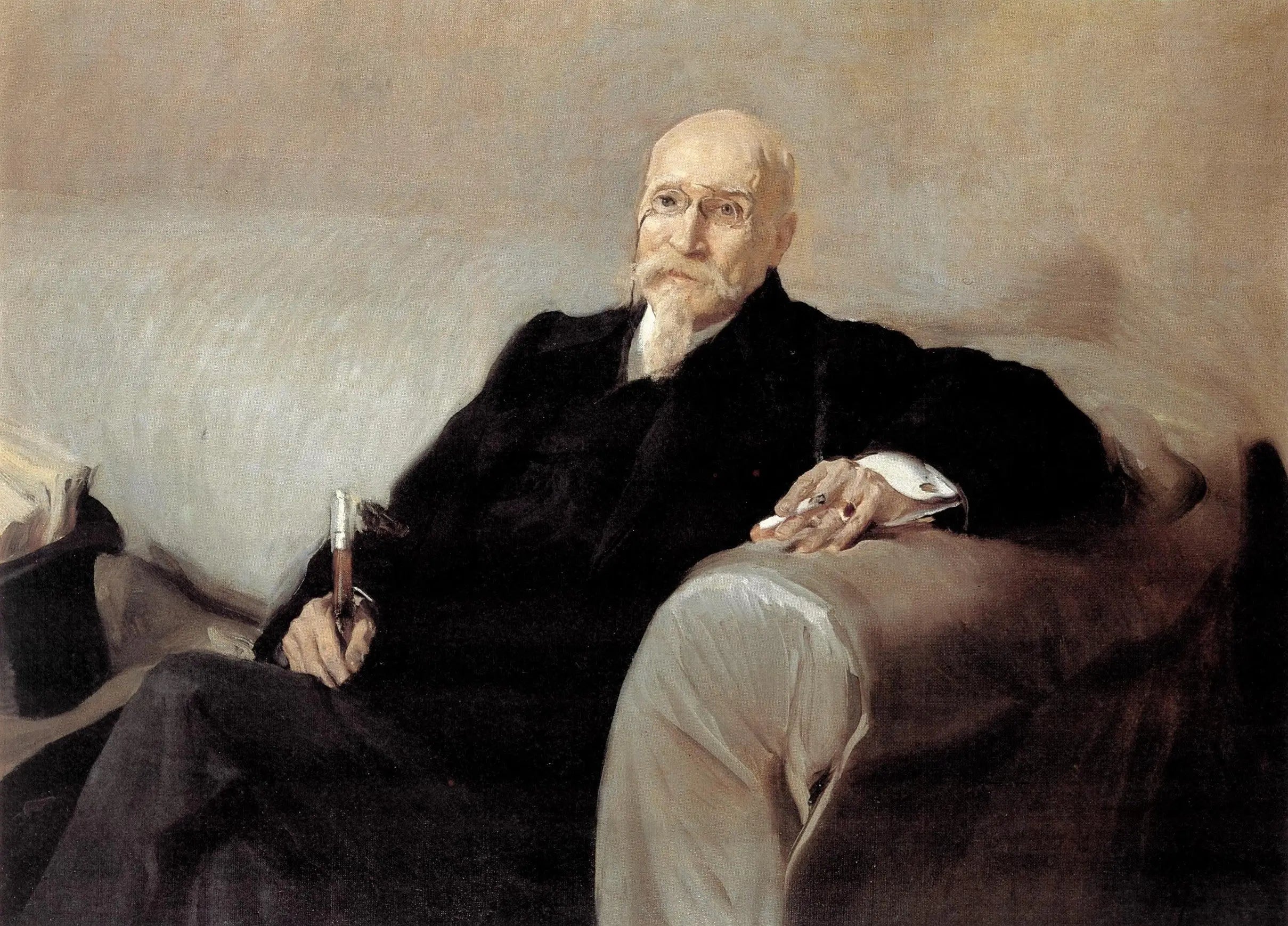 Reproduction du tableau « Portrait de José Echegaray - Joaquín Sorolla » par Alpha Reproduction en peinture à l’huile