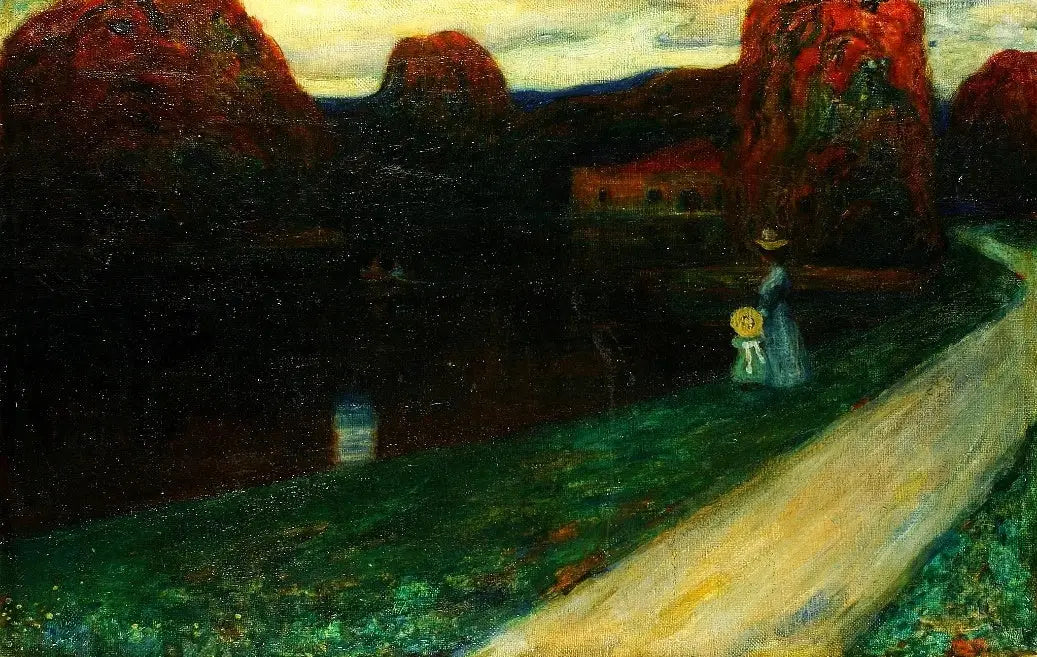 Reproduction du tableau « Le soir. - Vassily Kandinsky » par Alpha Reproduction en peinture à l’huile