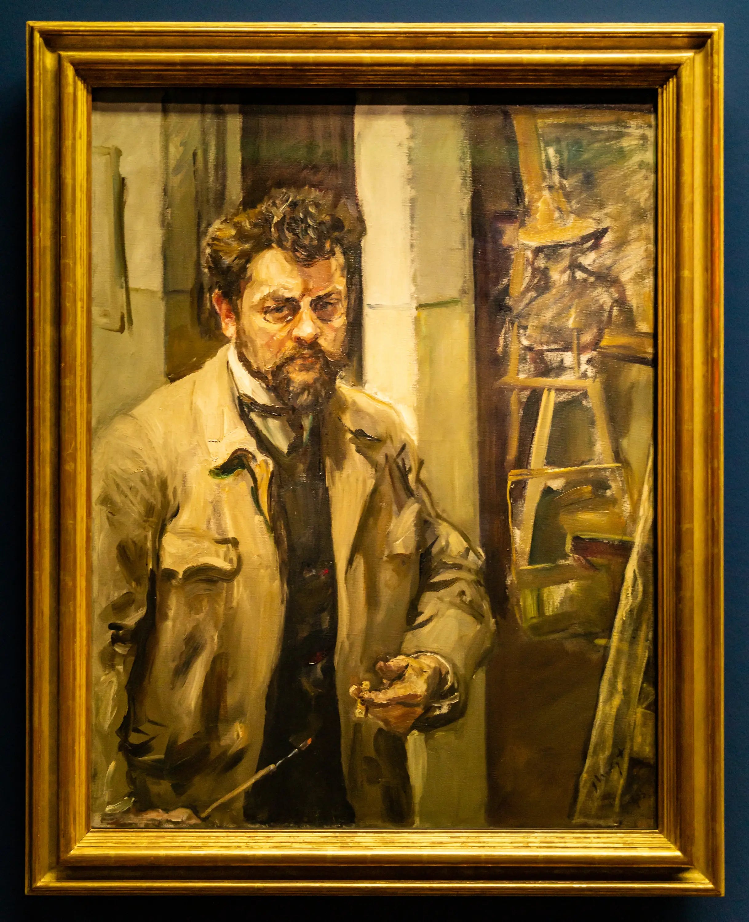 Self Portrait in the Studio - Max Slevogt - Alpha Reproduction