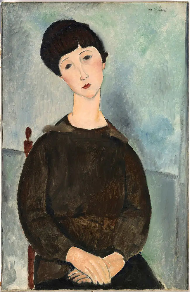 Reproduction du tableau « La Chevelure noire - Amedeo Modigliani » par Alpha Reproduction en peinture à l’huile
