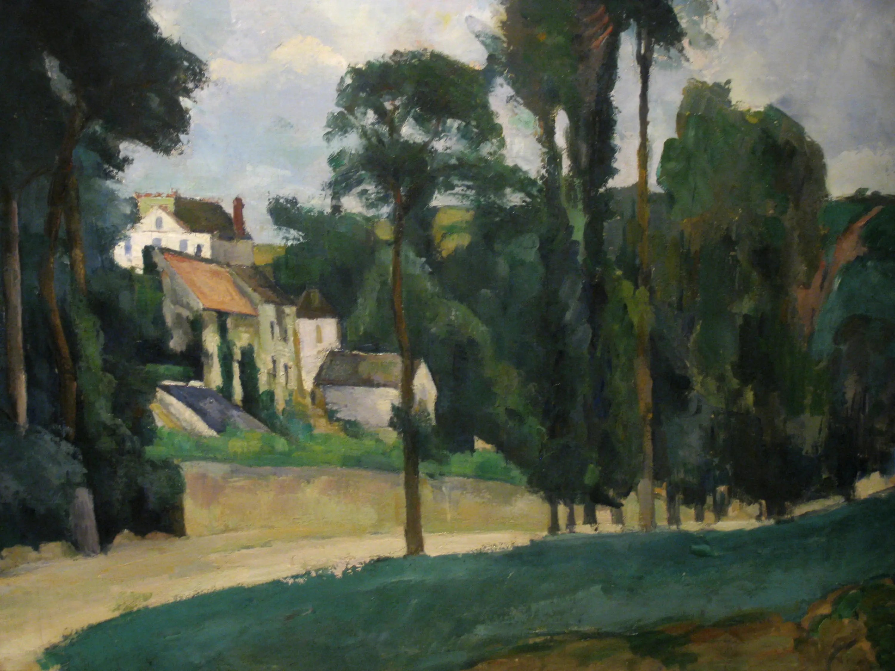 Reproduction du tableau « La Route de Pontoise - Paul Cézanne » par Alpha Reproduction en peinture à l’huile