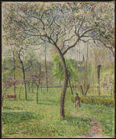 Reproduction du tableau « Paysage (Verger) - Camille Pissarro » par Alpha Reproduction en peinture à l’huile