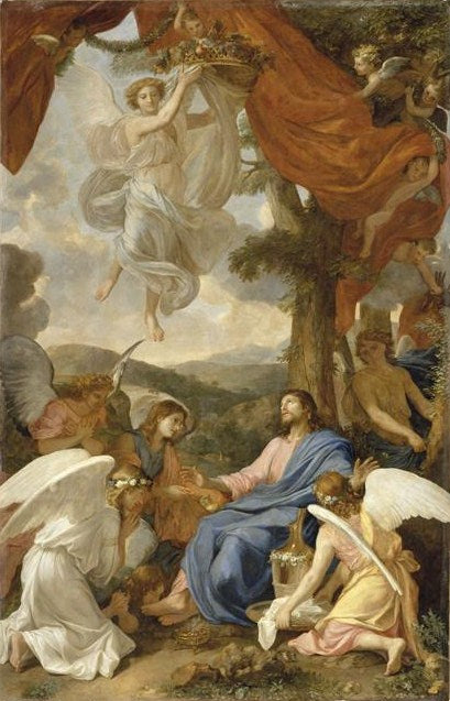 Le Christ au désert servi par les anges - Charles Le Brun