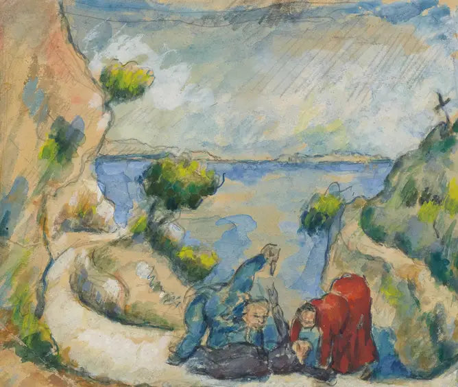 Reproduction du tableau « Le Meurtre dans le ravin - Paul Cézanne » par Alpha Reproduction en peinture à l’huile