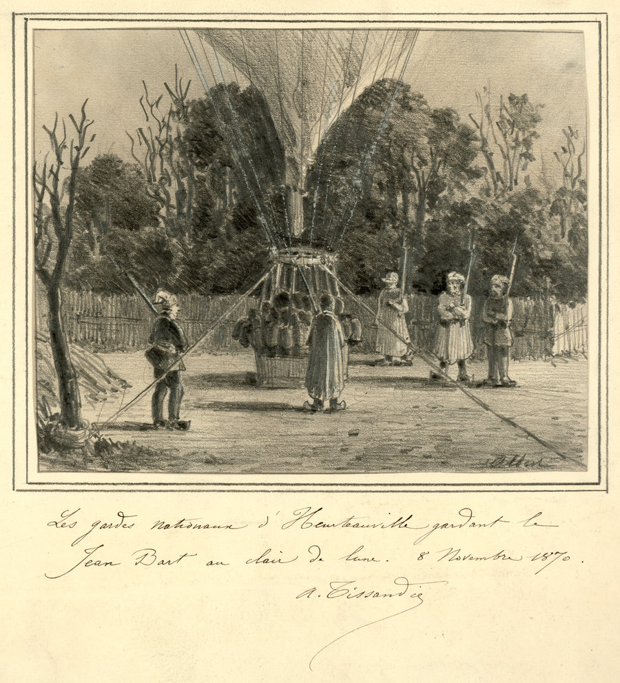 Les gardes nationaux d’Heurteauville au clair de lune – Albert Tissandier