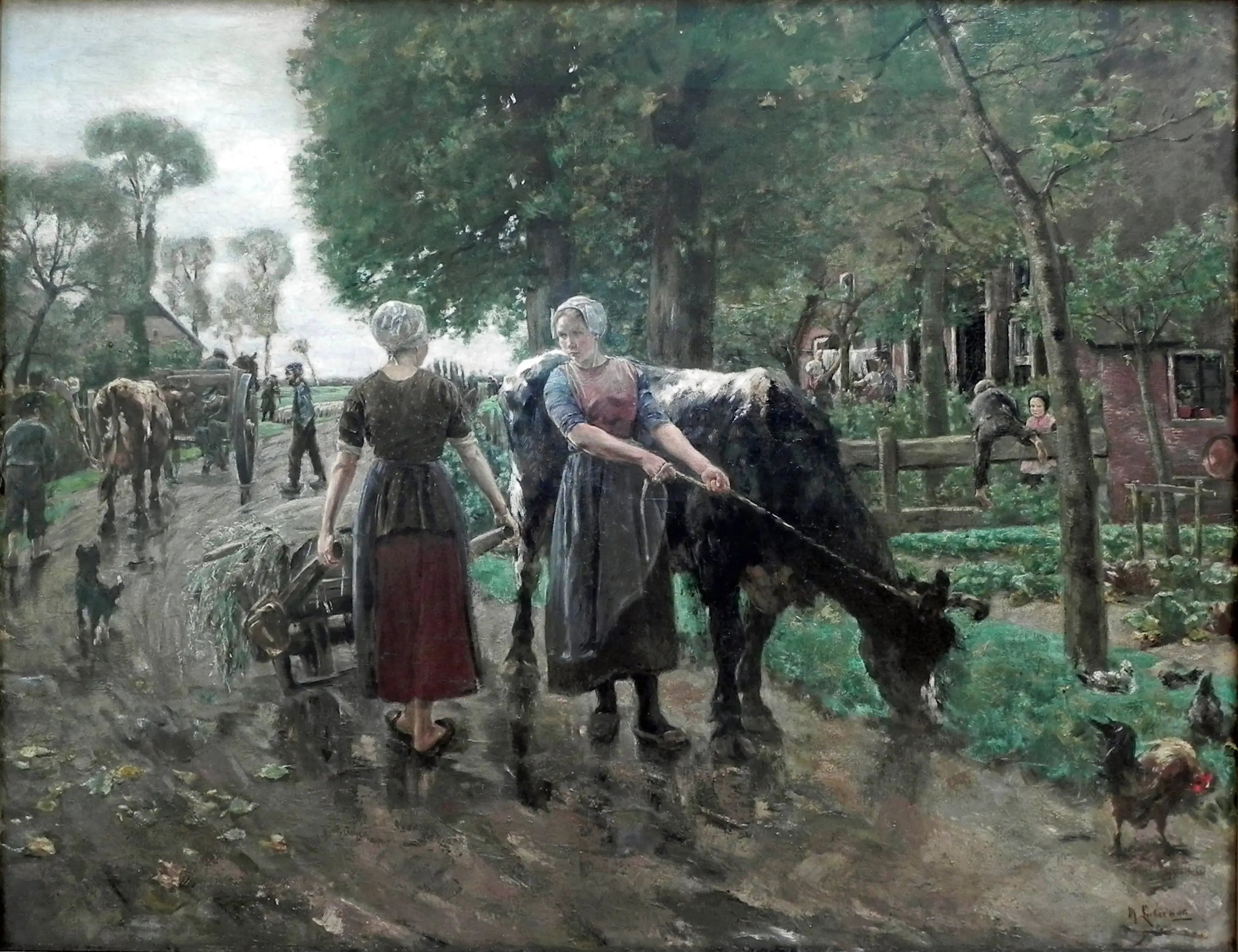 Rue du village hollandais - Max Liebermann - Alpha Reproduction