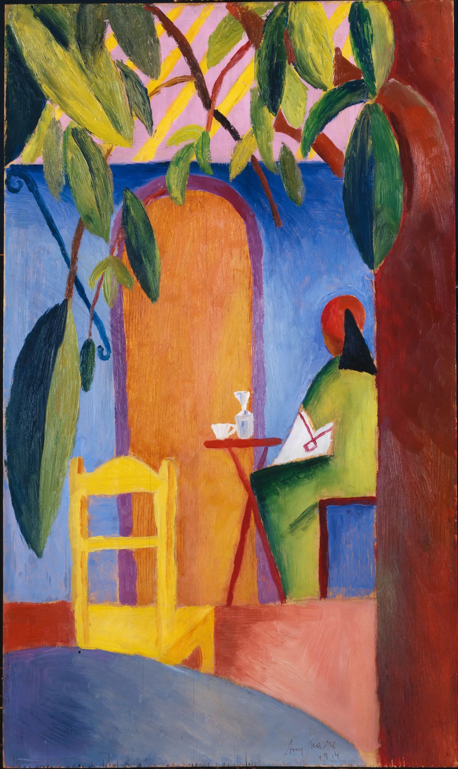 Reproduction du tableau « Café turc - August Macke » par Alpha Reproduction en peinture à l’huile