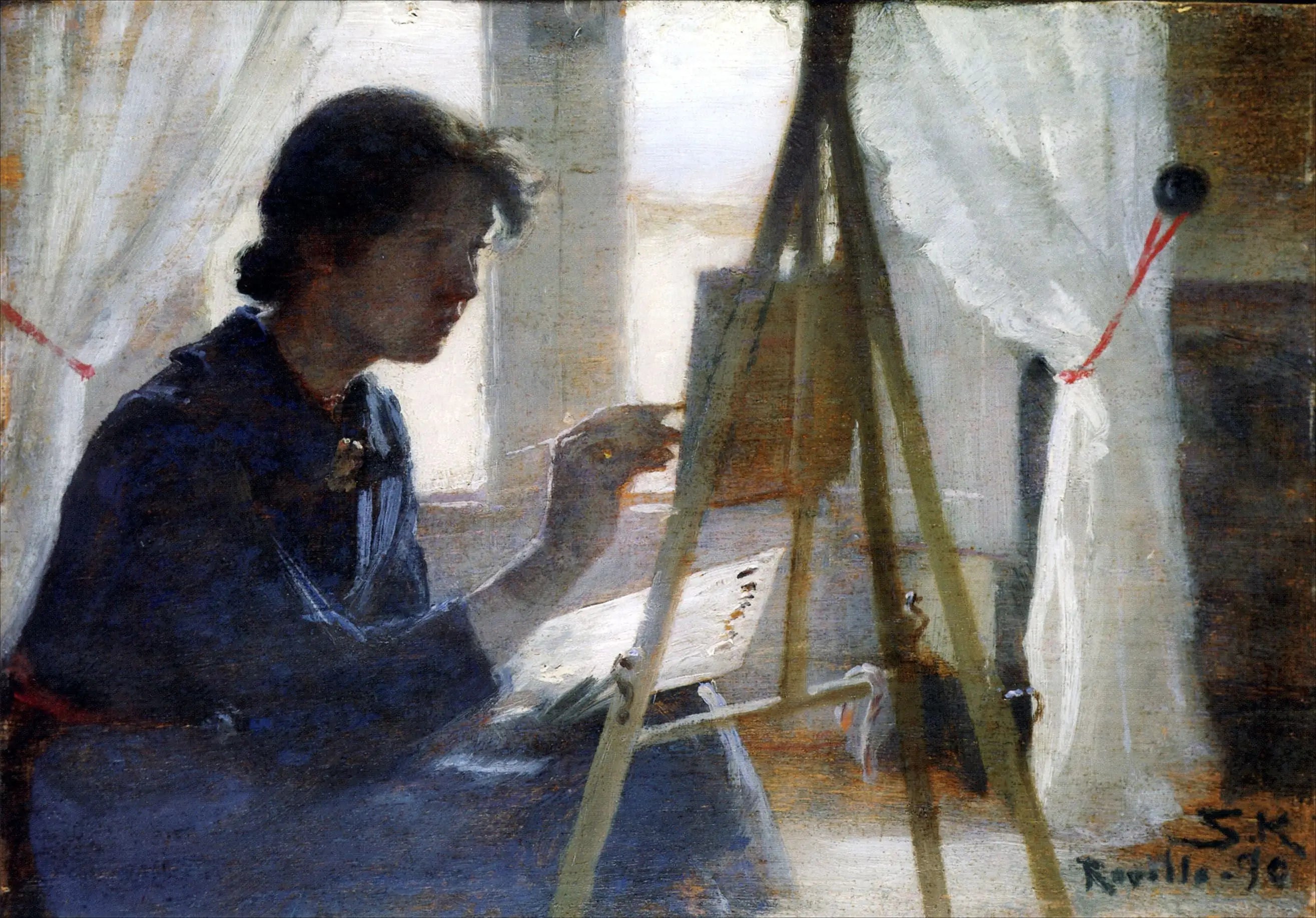 Marie Kroyer peint à Ravello - Peder Severin Krøyer - Alpha Reproduction